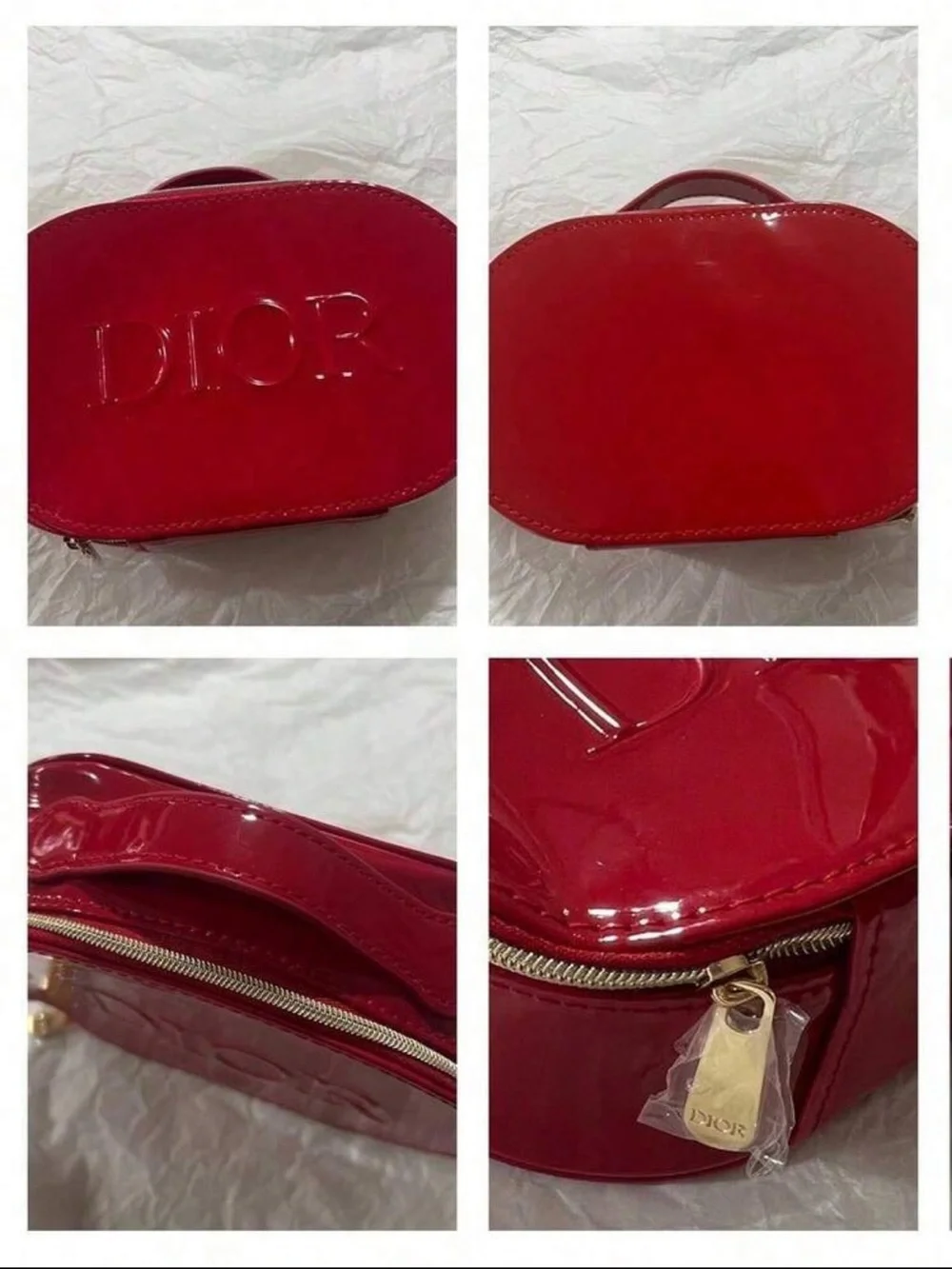 Dior Red Patent Oval Cosmetic Casem VIP GWP